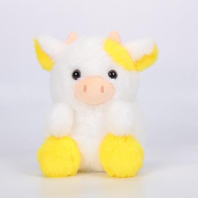 Плюшевая игрушка Kawaii Strawberry Cow для детей, мягкая кукла, разноцветная подушка, праздничный подарок, 20 см