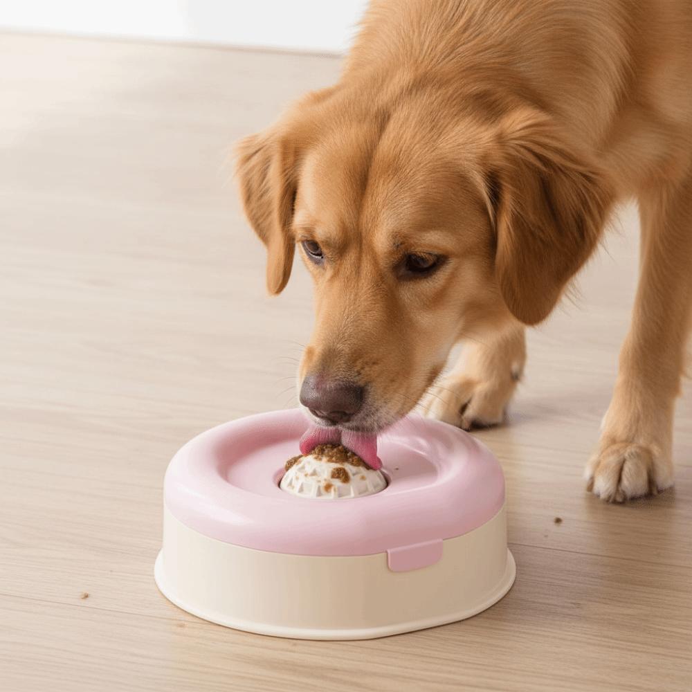 Bite Resistant Pet Liquid Slow Bowls Anti-Choking Cat Yogurt Licking Plate Puppy Training