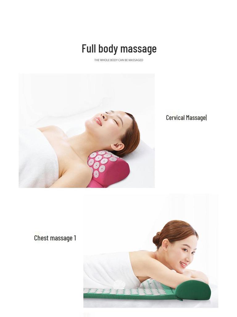 Acupressure Yoga Mat & Pillow Set for Massage & Therapy