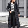 2024 Winter Thick Warm Zip Up Parkas Padded Jacket Korean New Women Clothing Casual Hooded Long Coat Female Down Cotton Outwear