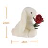 Apricot Lamb Rose Cream Bunny Plush Toy for Children, Soft and Cute Fluffy Rose Cream Bunny for Girls and Boys, 20cm
