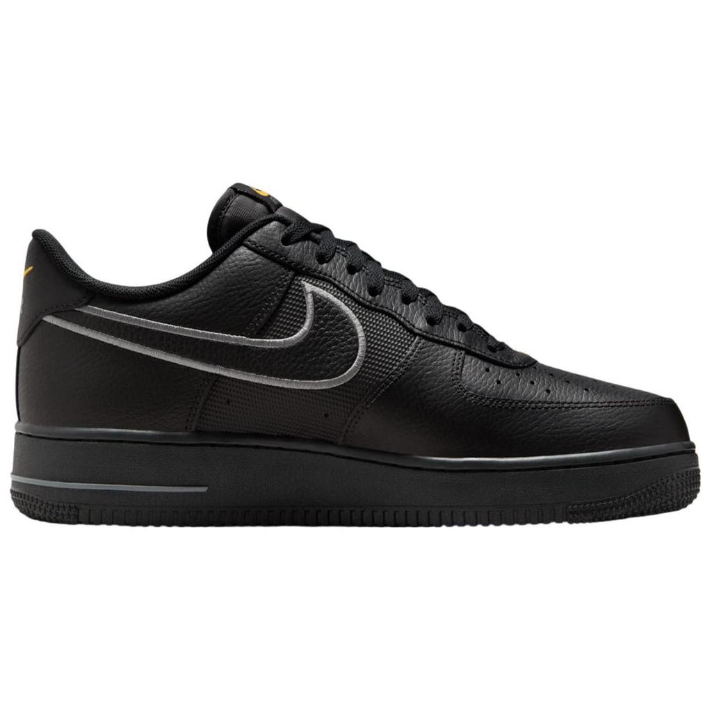 Nike Air Force 1 Low Black Laser Orange Men Sneakers Metallic-Silver IB7677-001