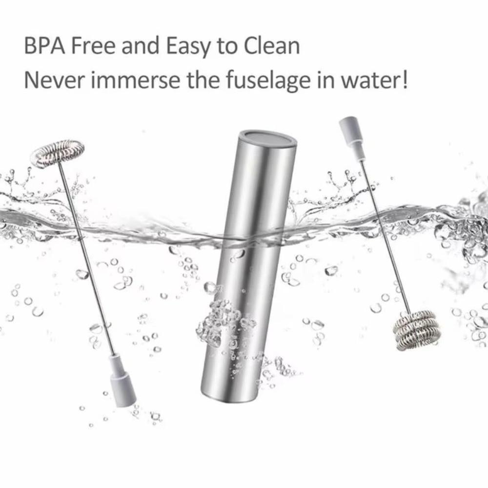 Stainless Steel Electric Milk Frother Portable Coffee Frother Handheld Frother  Barista Use