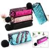 Glitter Sequin Pencil Case Cosmetic Makeup Coin Pouch Organizer Zipper Purse MYY