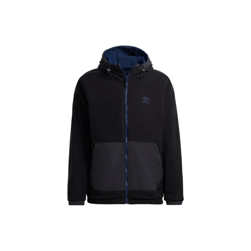 Adidas Originals Lock-Up Pf Jacket With Striped Logo Print And Reversible Design Men Outerwear Dark-Indigo HL9188