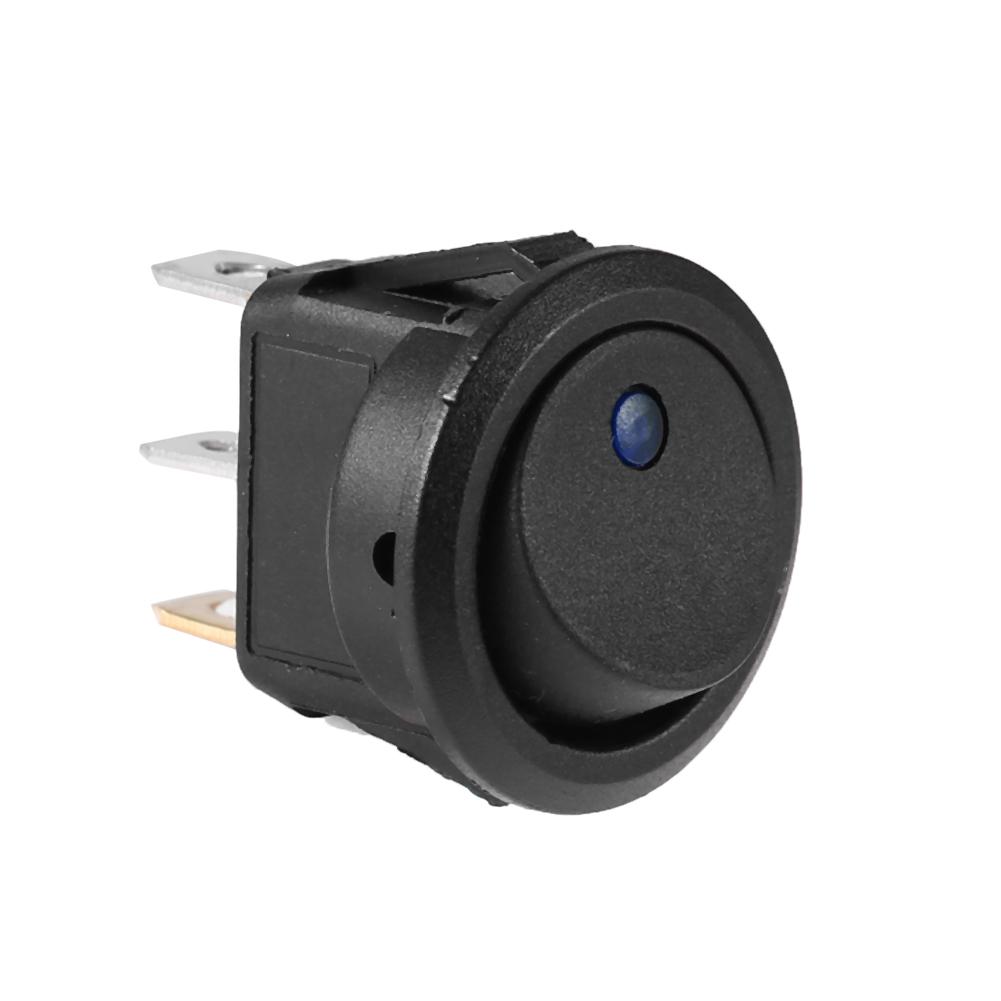 20A 12V 3 Pin Car Auto Boat On Off Круглый точечный светодиодный переключатель с переключателем