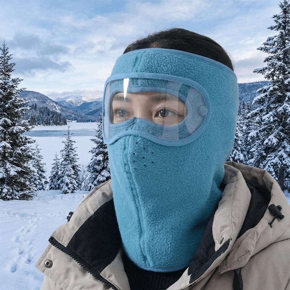 Plush Full Face Cover Soft Goggles Mask Ear Protection Winter Cycling Mask Cold Weather