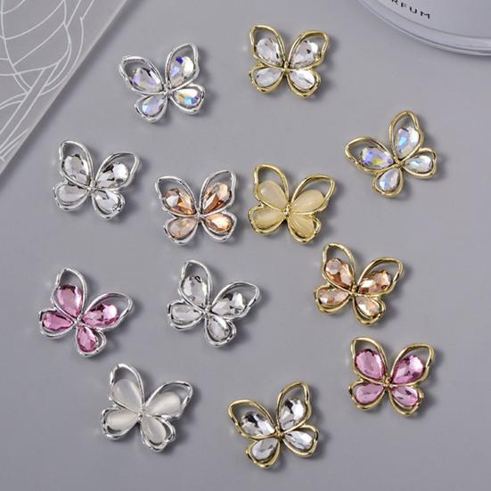 10шт ногтей красивые кристаллы сплава ювелирные изделия искусственные подвески полые художественные аксессуары для