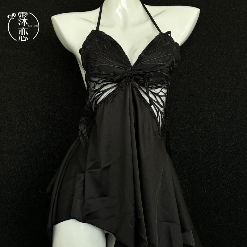 Sexy underwear perspective sexy mesh, hot teasing, free of suspenders