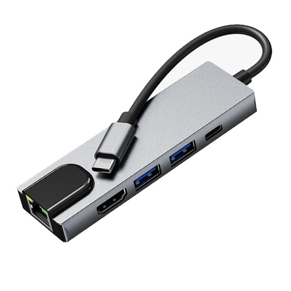 8-в-1 USB C-концентратор с портом Ethernet, многопортовый адаптер типа C, док-станция для ноутбука
