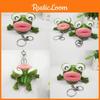 Adorable Green Plush Frog Keychain Cute Cartoon Stuffed Toy For Girls Gift