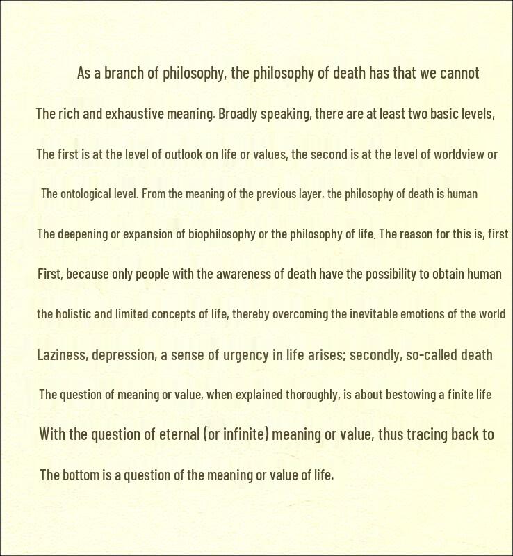 Philosophy of Death: Life and Death Analysis