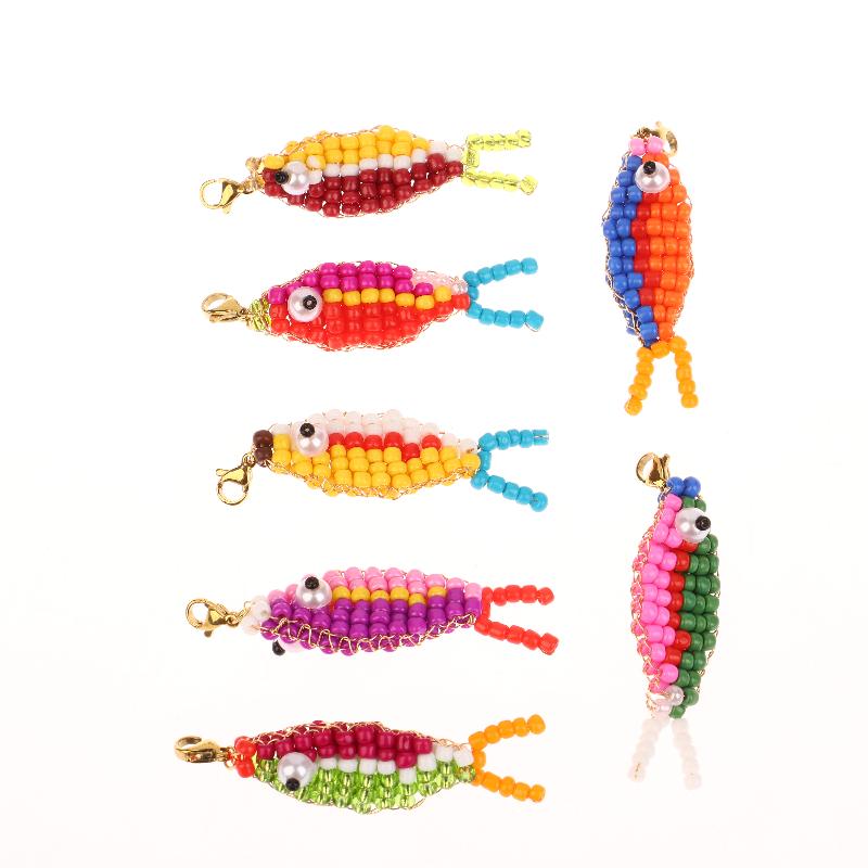 1 шт. Красочная бусина Маленькая рыбка Подвеска Брелок Чехол для телефона Шармы для сумки Аксессуары для рюкзака Подвеска для сумки