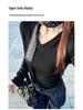 Women's Slim Fit Long-Sleeve White T-Shirt - Autumn 2025 Cinch Waist Innerwear 