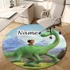 Personalized Good Dinosaur Round Chair Office Rug - Perfect for Mat, Office Chair & More - Ideal Gift for Birthdays and Holidays