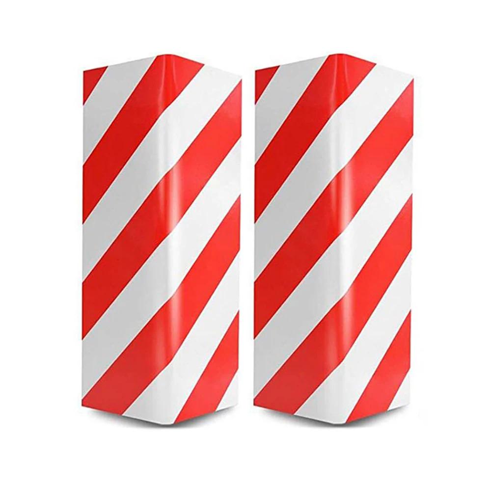 4PCS Car Foam Warning Signs Bumper Door Protection Garage Scratch Protector Red White Warning Sign for Auto Parking Garage