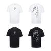 Unisex Cotton Graphic Tee - Loose Fit Short Sleeve T-Shirt Men Women Casual Wear With Letter Geometric Print