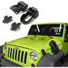 Защелка капота Jeep для 2007-2018 Jeep Wrangler Jk JL Черный комплект защелок из нержавеющей стали Аксессуары для Jeep Wrangler до 2018 года