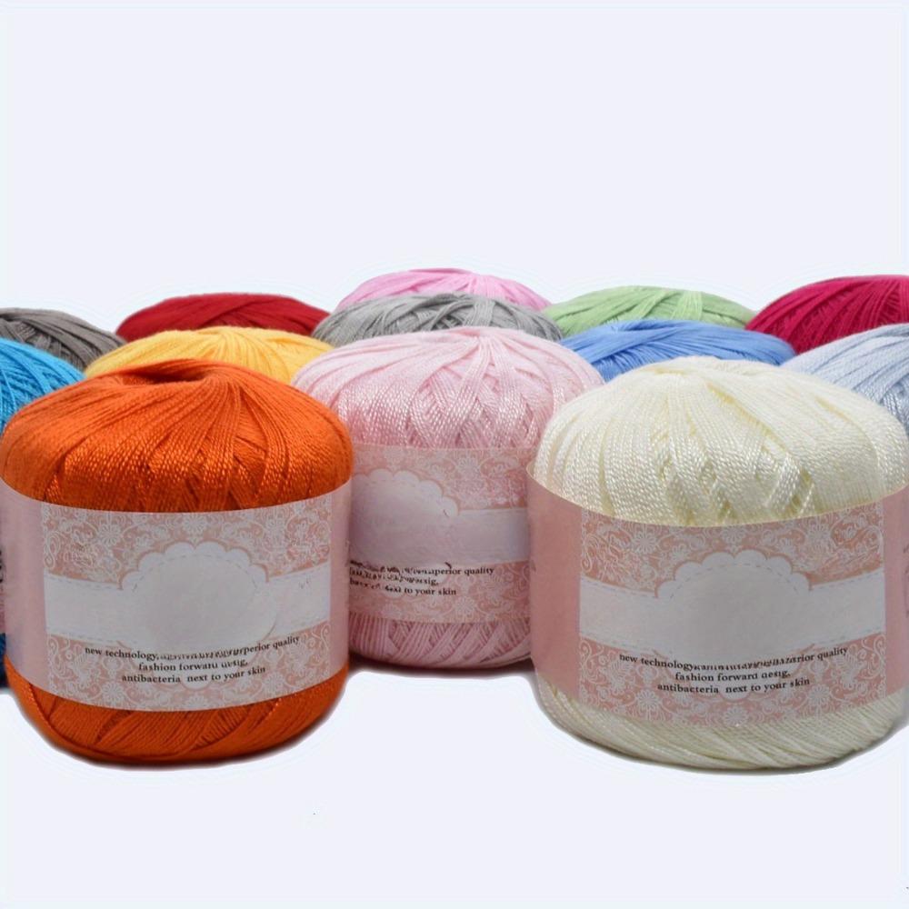 4pcs Thin Yarn Perfect DIY Knitting Crocheting and Embroidery Pearl Lace Thread Handmade Diy Braided Pure Crochet Silky Linen Bright Silk Thread