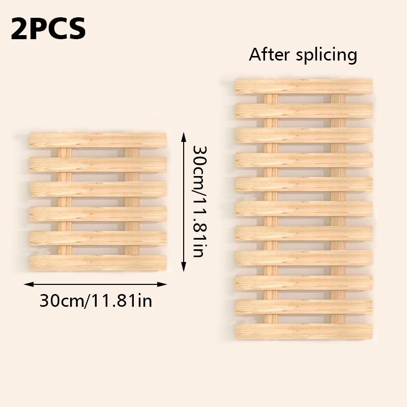 1/2/3/4pcs Wooden Hanging Rack Bohemian Anti-corrosion Flower Shelf Layout Living Room Potted 30x30cm