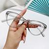 Retro Cat Eye Glasses for Women Blue Light Blocking Computer Reading Eyewear Clear Lens Black Frame Fashion