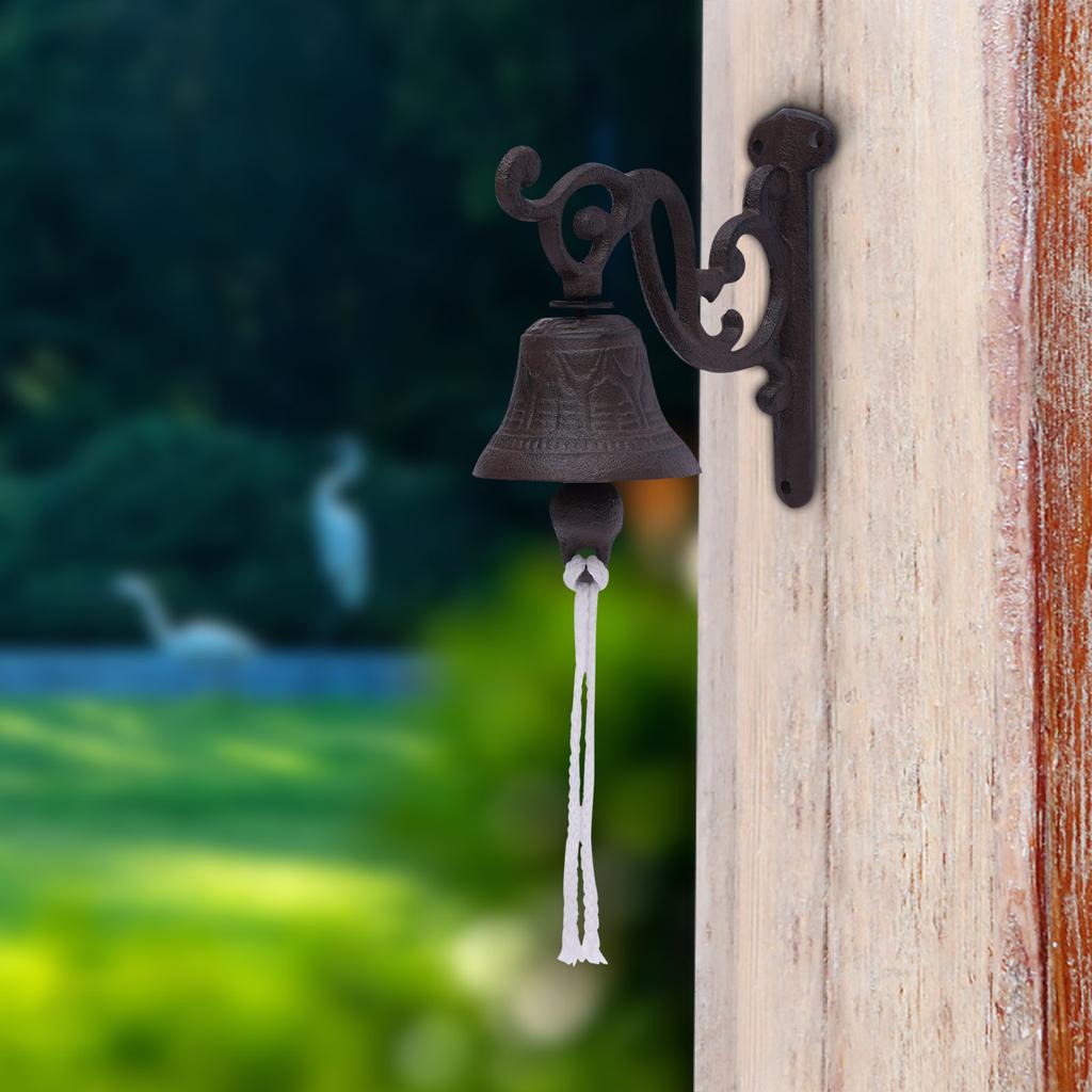 Винтажный чугунный морской корабельный колокол, настенный подвесной палубный колокол для домашнего декора, классическая отделка под искусственную бронзу, 5,31x5,31 дюйма