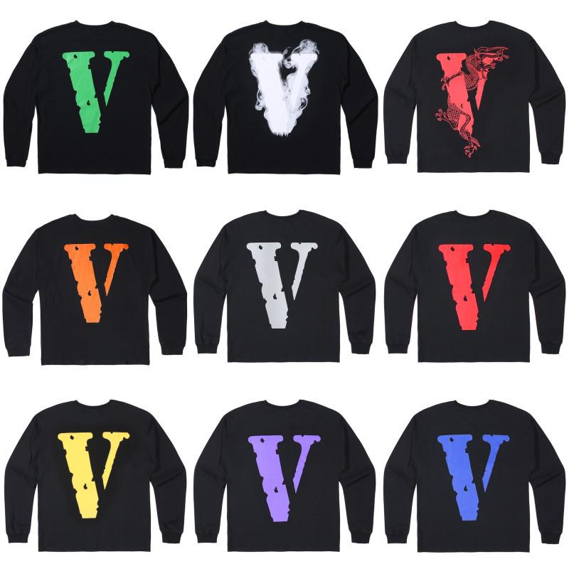 Унисекс худи VLONE с большим V и длинным рукавом - Модный стиль, вдохновленный Ван Ибо