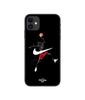 Чехол для телефона - Nike - Iphone 12 - Мягкий - Силиконовый - Черный логотип Jordan