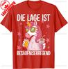 Funny Gerunisex Text Graphic T Shirt Die Lage Ist BesäUfniserregend Cotton Black Vintage Summer New Arrival Unisex Party Outfit