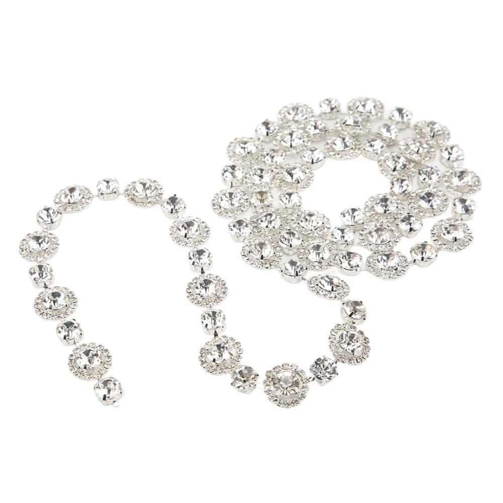 1pcs Metal Chain Base Rhinestone Claw Chain Crystal Applique Trim For Garment Decoration