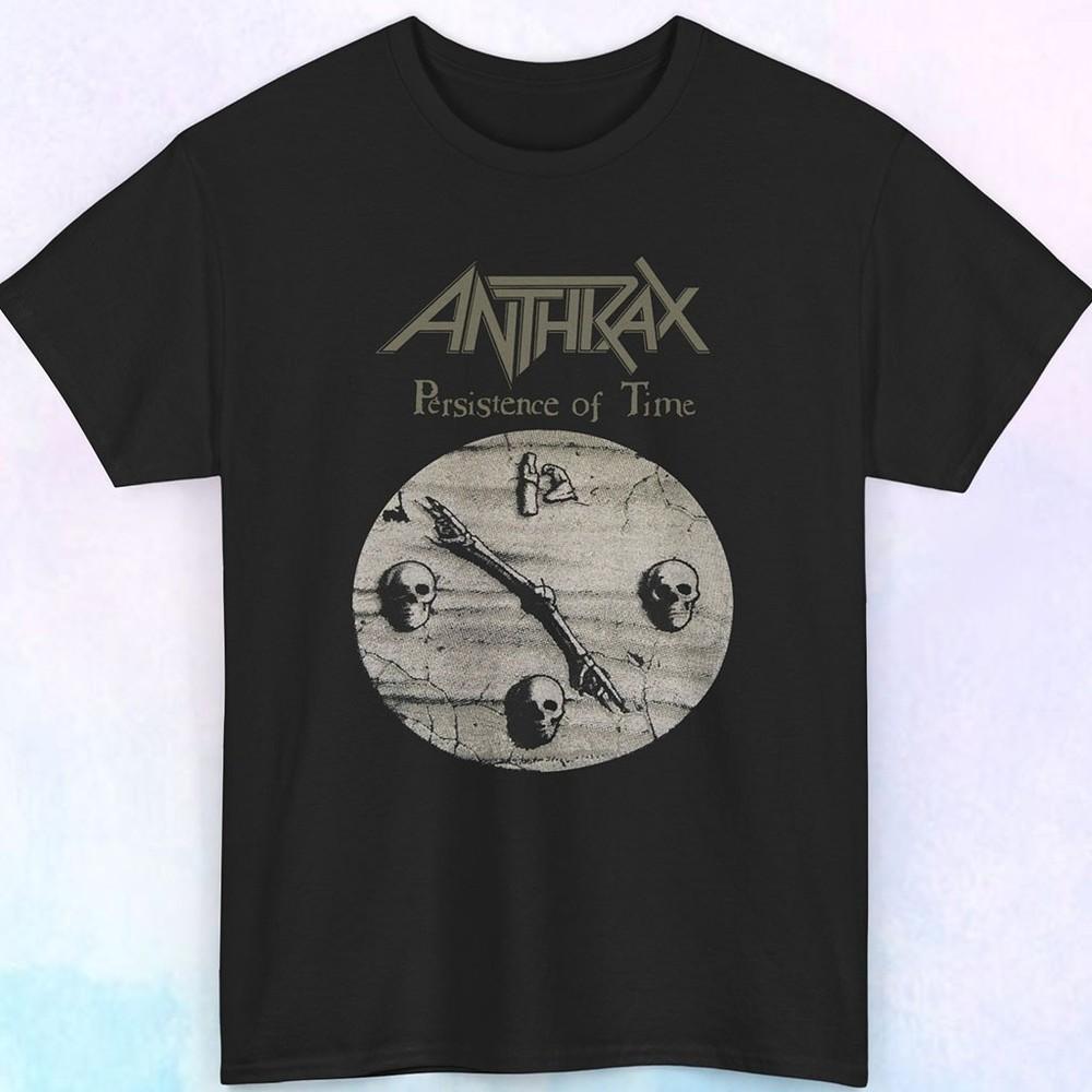 Ретро Редкая 1990 Anthrax Persistence Of Time Унисекс Футболка S-5XL Унисекс Футболка