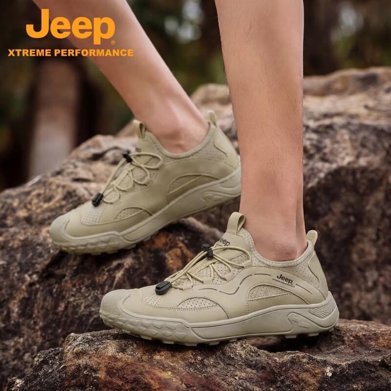 Jeep Мужская дышащая сетчатая обувь для хайкинга и повседневной носки