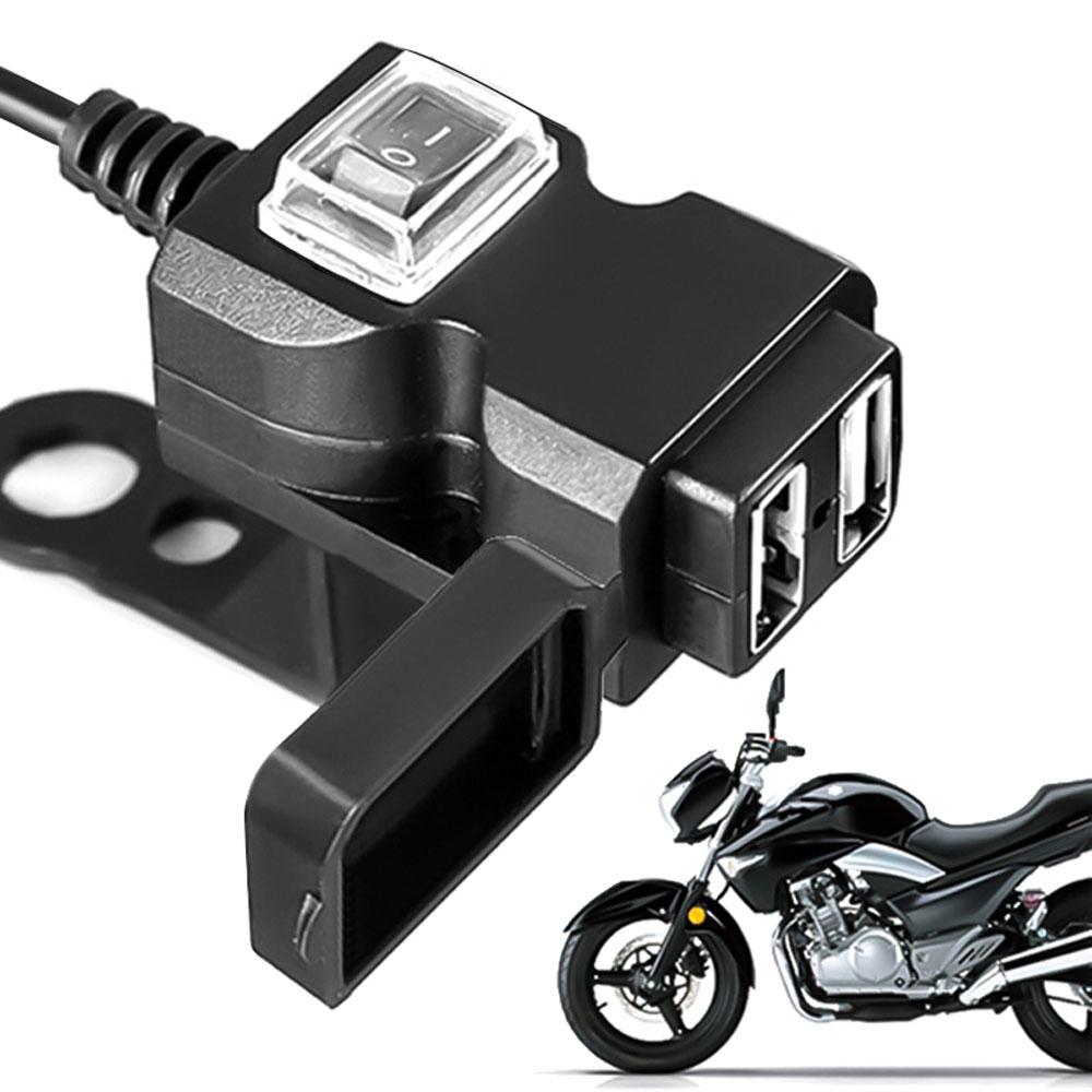 Dual USB Port Vehicle Parts Motorcycle Accessories Motorcycle Handlebar Charger Motorcycle Charger