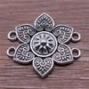 2 шт. ювелирные изделия, подвески, цвет античное серебро 33x35 мм, цепочка для тела, цветок, пористые соединители, аксессуары для изготовления ожерелья «сделай сам»