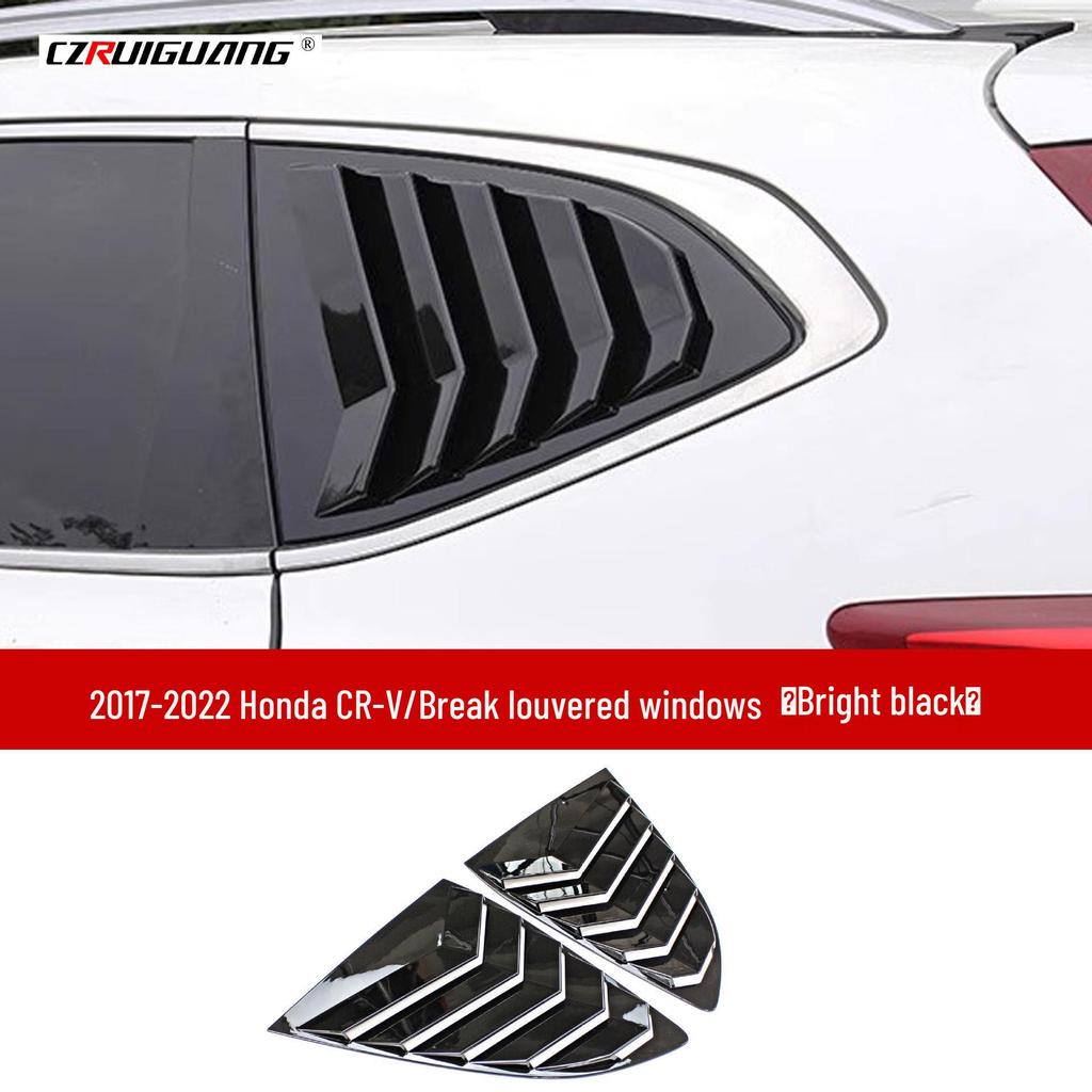 Fits 2017-2022 Honda CR-V and Breeze: Window and Rear Spoilers, Louvered Window Decorations.