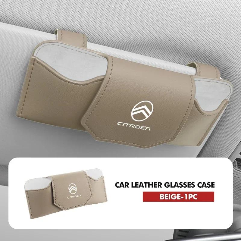 Magnetic Leather Car Storage Glasses Case Accessories For Citroen C4 C3 C5 C1 C2 C6 C4L DS3 DS4 Berlingo Picasso Jumper