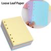 250Sheets Colored Refill Paper Blank Loose Leaf Paper 5 Colors 6 Hole Binder Paper Notebook Filler Paper Refillable Binder Inserts
