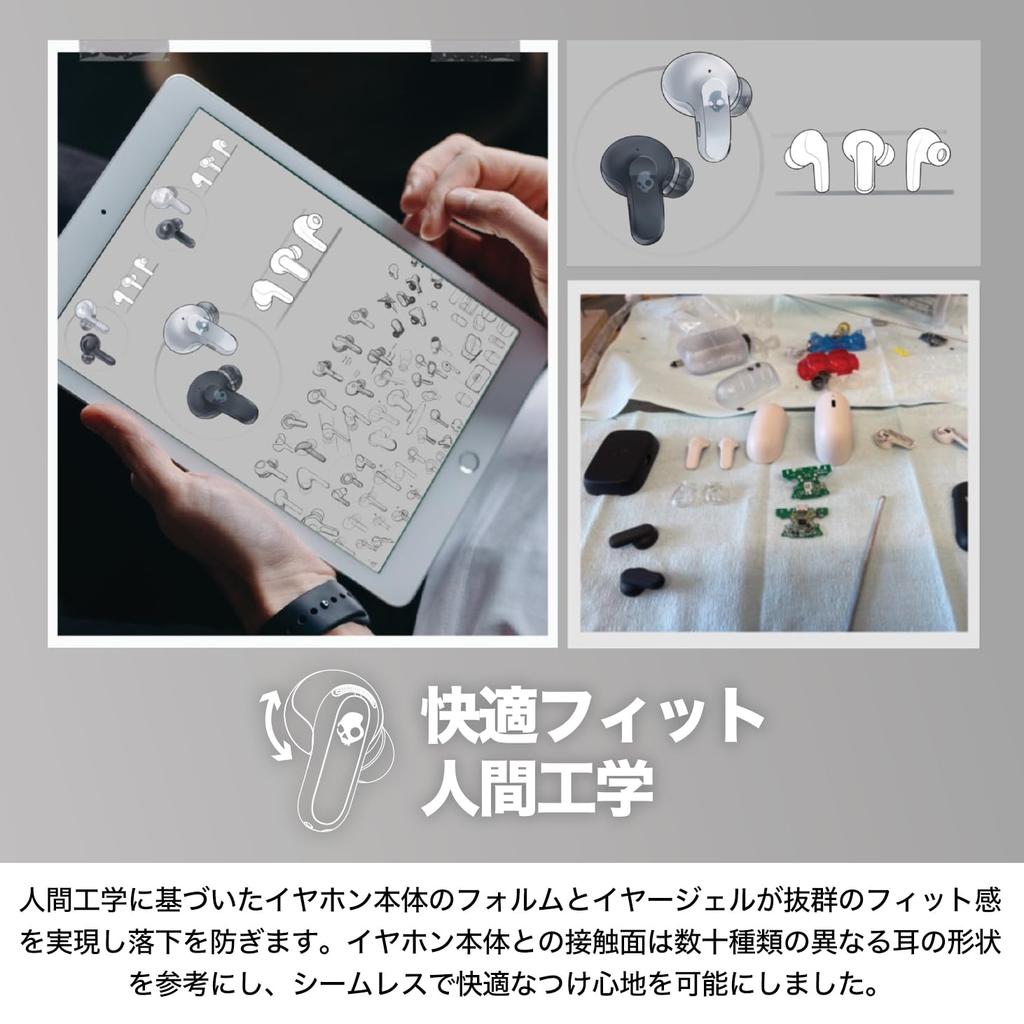 Skullcandy Official Rail ANC Wireless Earphones Noise Canceling Bluetooth with Microphone Lost and Found Tile Personal Sound Wireless Charging Up To