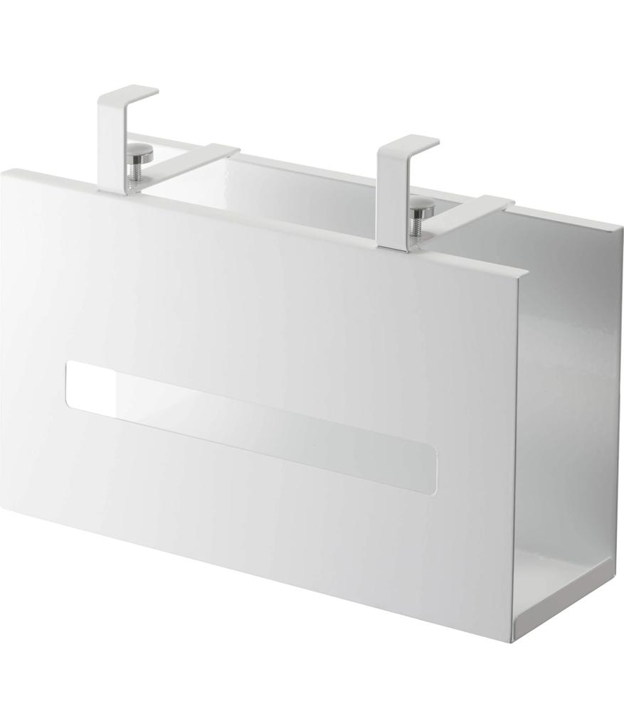 Yamazaki Jitsugyo 5010 Paper Box Holder Under Wash Cabinet White Approx. W25XD8.5XH18.5cm Tower Floating Storage Tissue Case Tissue Cover