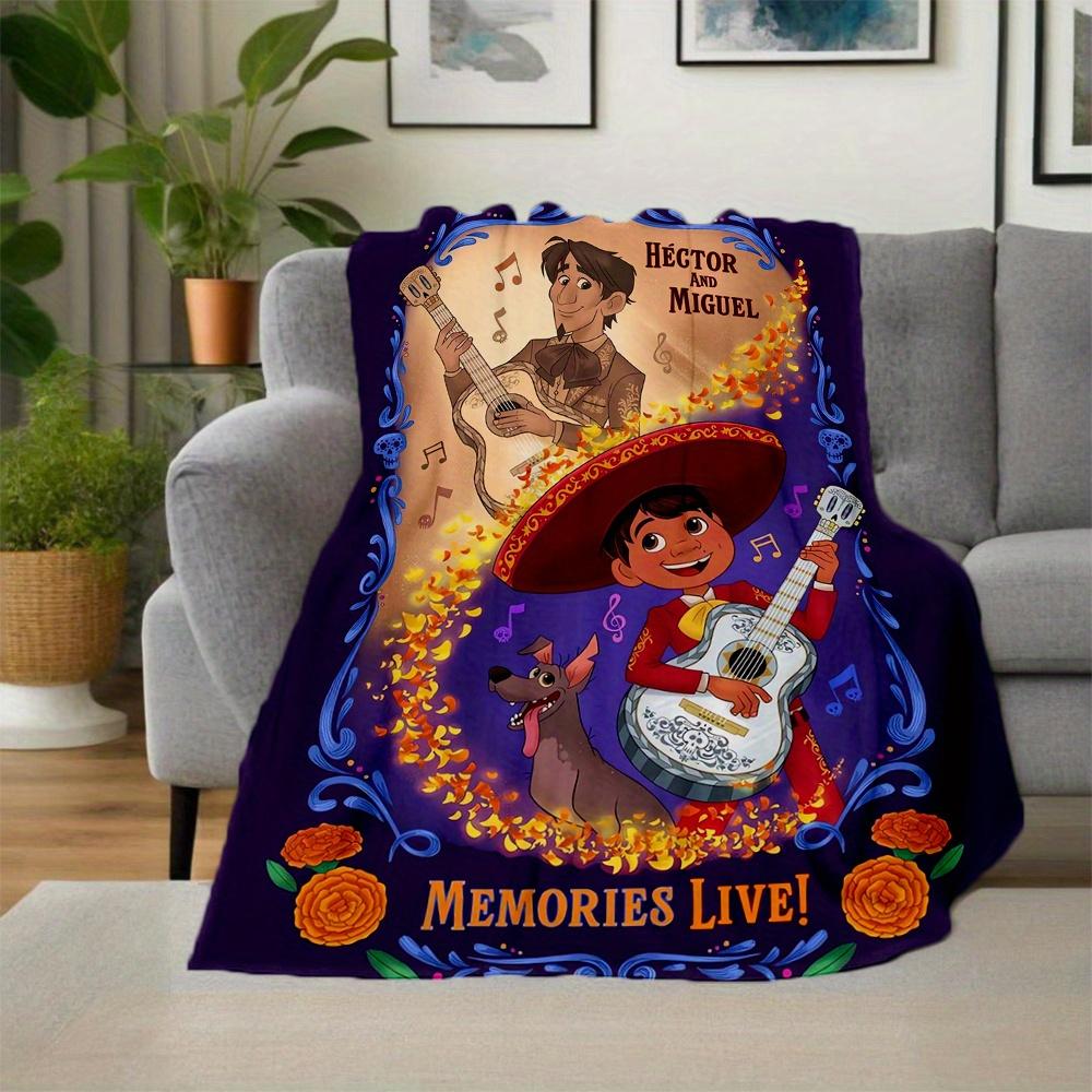1pc, Coco Héctor and Miguel Blanket Seasonal Universal Throw Blanket for Room, Outdoor Blankets, Living Room, Travel, Camping