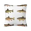 Наволочка Винтажный Дизайн Рыба Форель Наволочка Мультяшные Рыбки Наволочка Для Офиса Автомобиля Дома Декоративные Наволочки