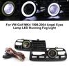Replacement For VW Golf MK4 1998-2004 Angel 1 Pair Car Auto White Fog Light Front Bumper Grilles