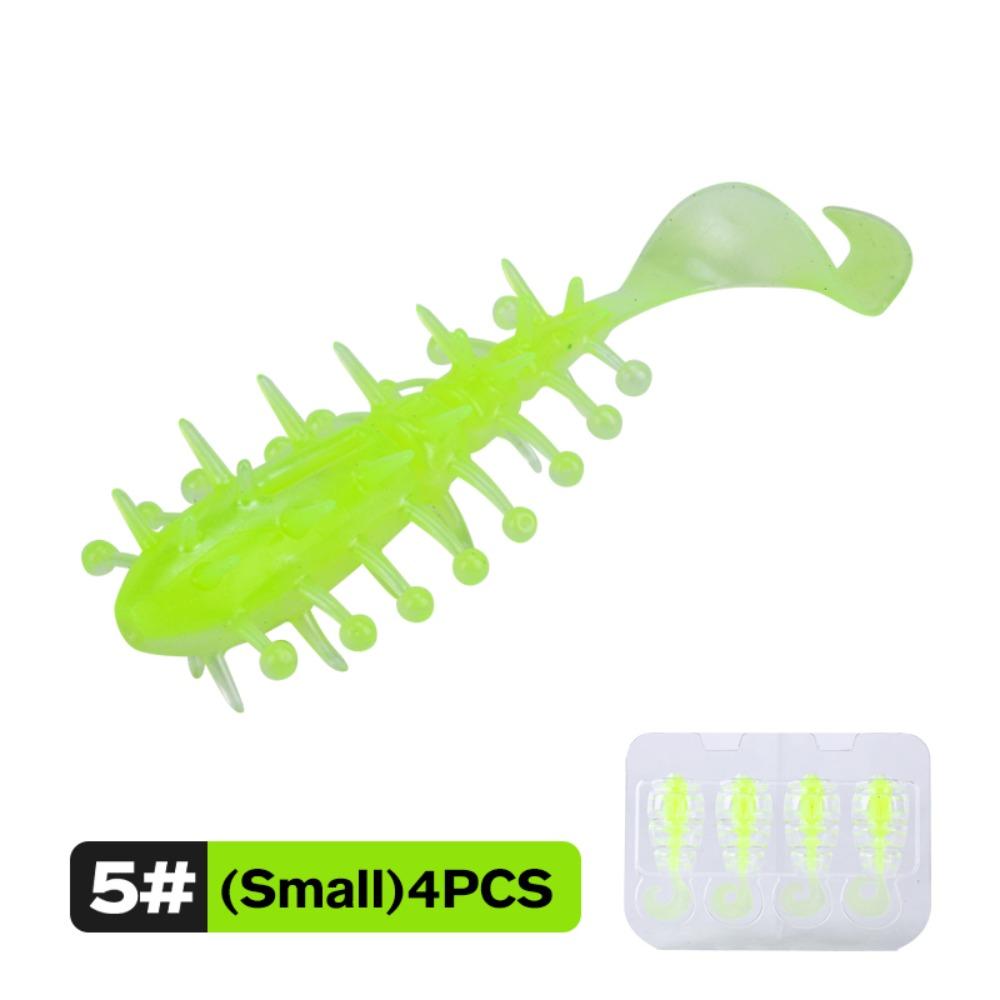 3/4Pcs 6.3cm/2g 11cm/8g Curl Tail Sea Cucumber Soft Bait Artificial Swimbaits Outdoor Fishing