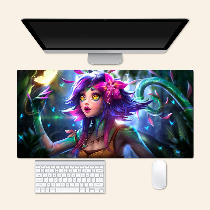 League Of Legends Anime Neeko Large Mouse Pad Game PlayMat Creative Desk Mat Office Mousepad
