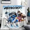 1 шт. Фланелевое одеяло с принтом ASTRO BOT, Высокое качество, Для всех сезонов, Декор для дома, Тепло и уют, Идеально для рождественских подарков