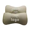 Genuine Leather MG Car Neck & Backrest Pillow - Cowhide Protection with Custom Logo Option