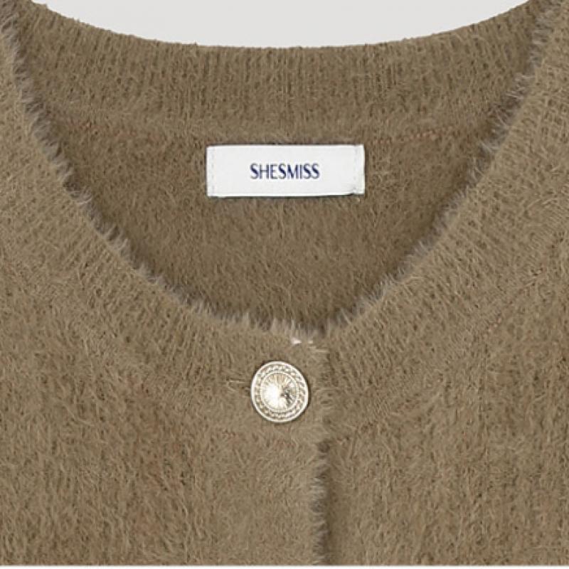  She S miSS Волосатый кардиган с круглым вырезом SSkcdo42560 Ca