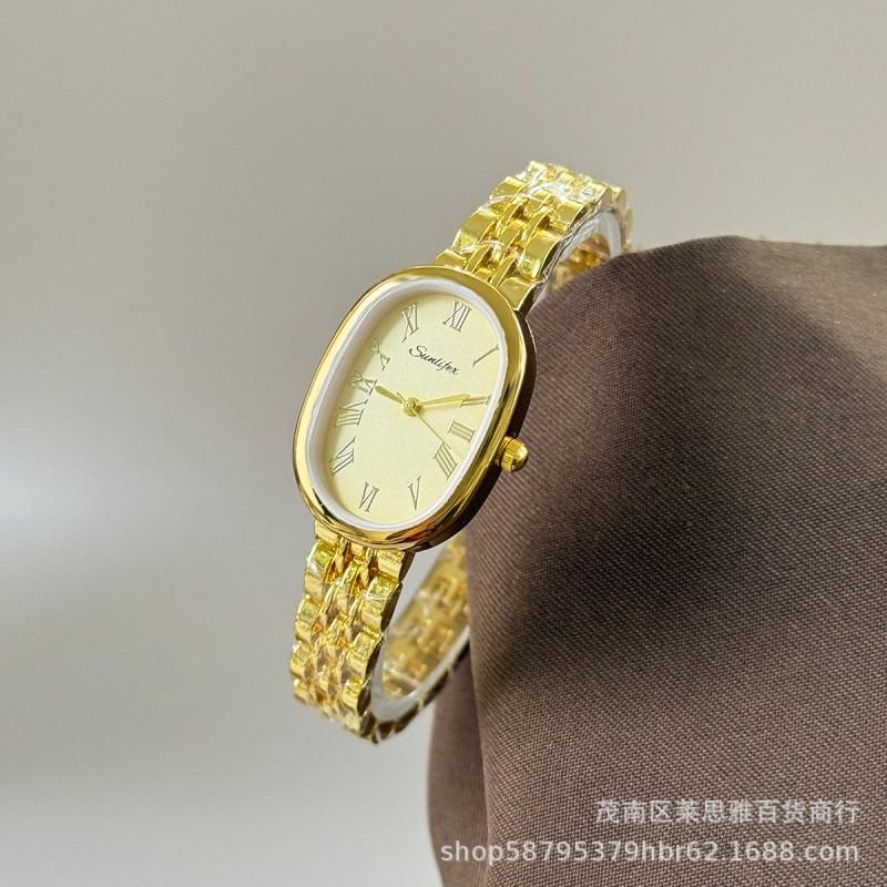 Sunlifex Elegant Oval Quartz Watch Women Small Stylish Ladies Wristwatch Luxury Design