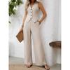 European and American New Fashion Vest Trousers Collage Patchwork Casual Set Women Casual Suit