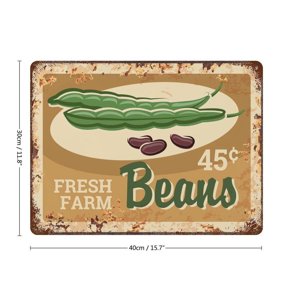 1-Pack rustic metal wall plate art, 20×30cm and 30×40cm, distressed retro sign for garage, pub or kitchen